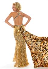 Precious Formals Glitzy Print Prom Dress C55089